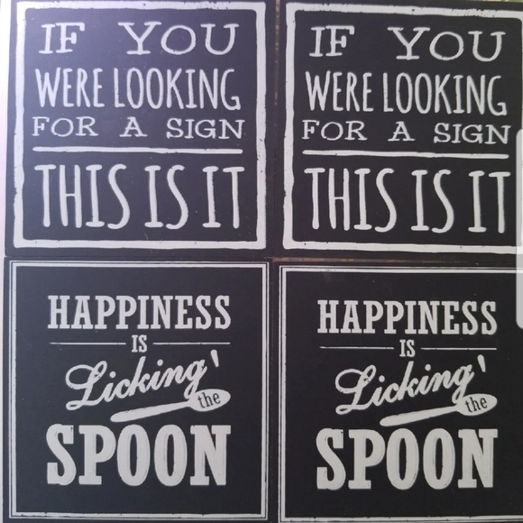 Kitchen Coasters black & white - Picture 5 of 8